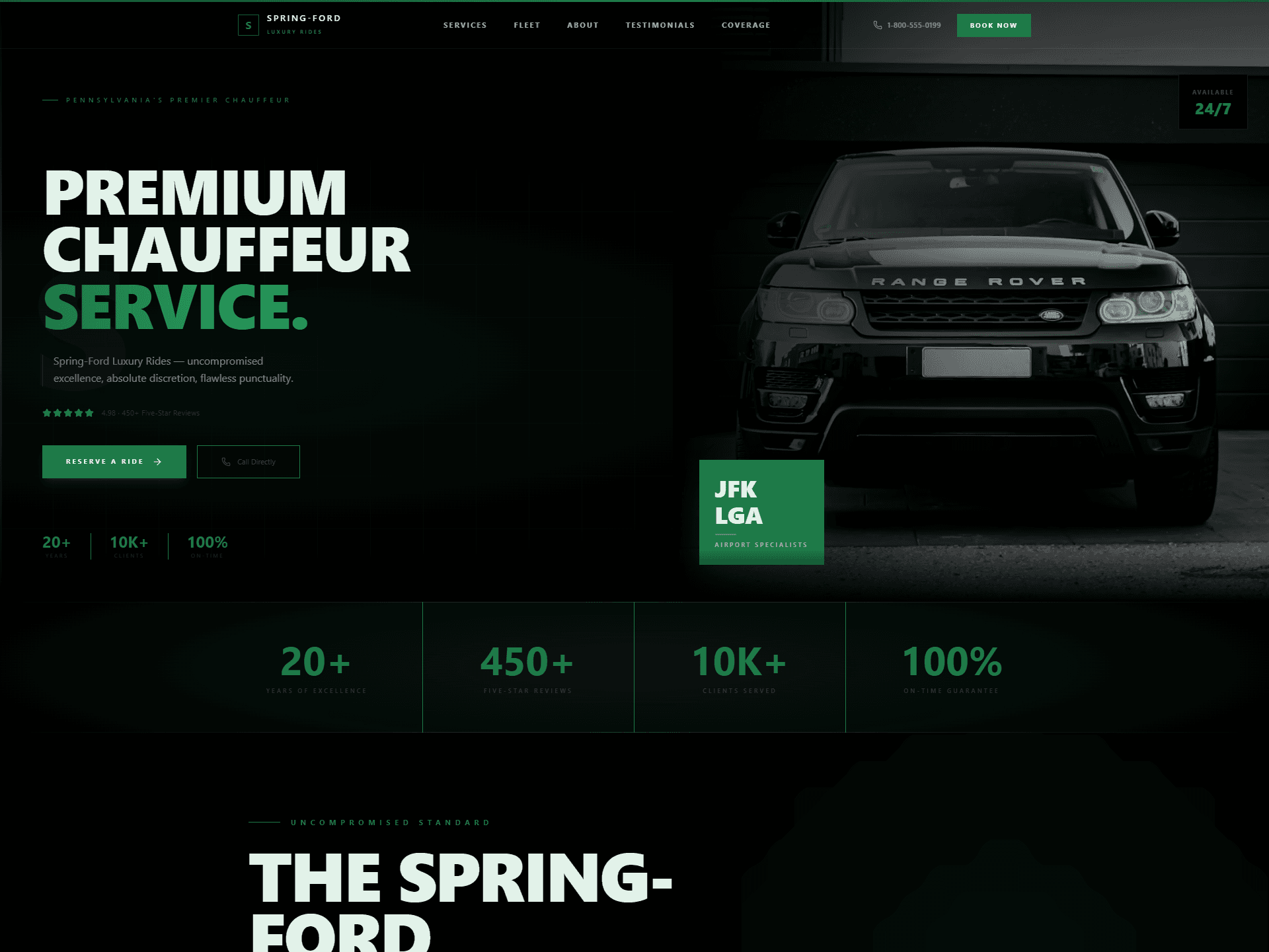 Premium Chauffeur & Executive Transportation Website
