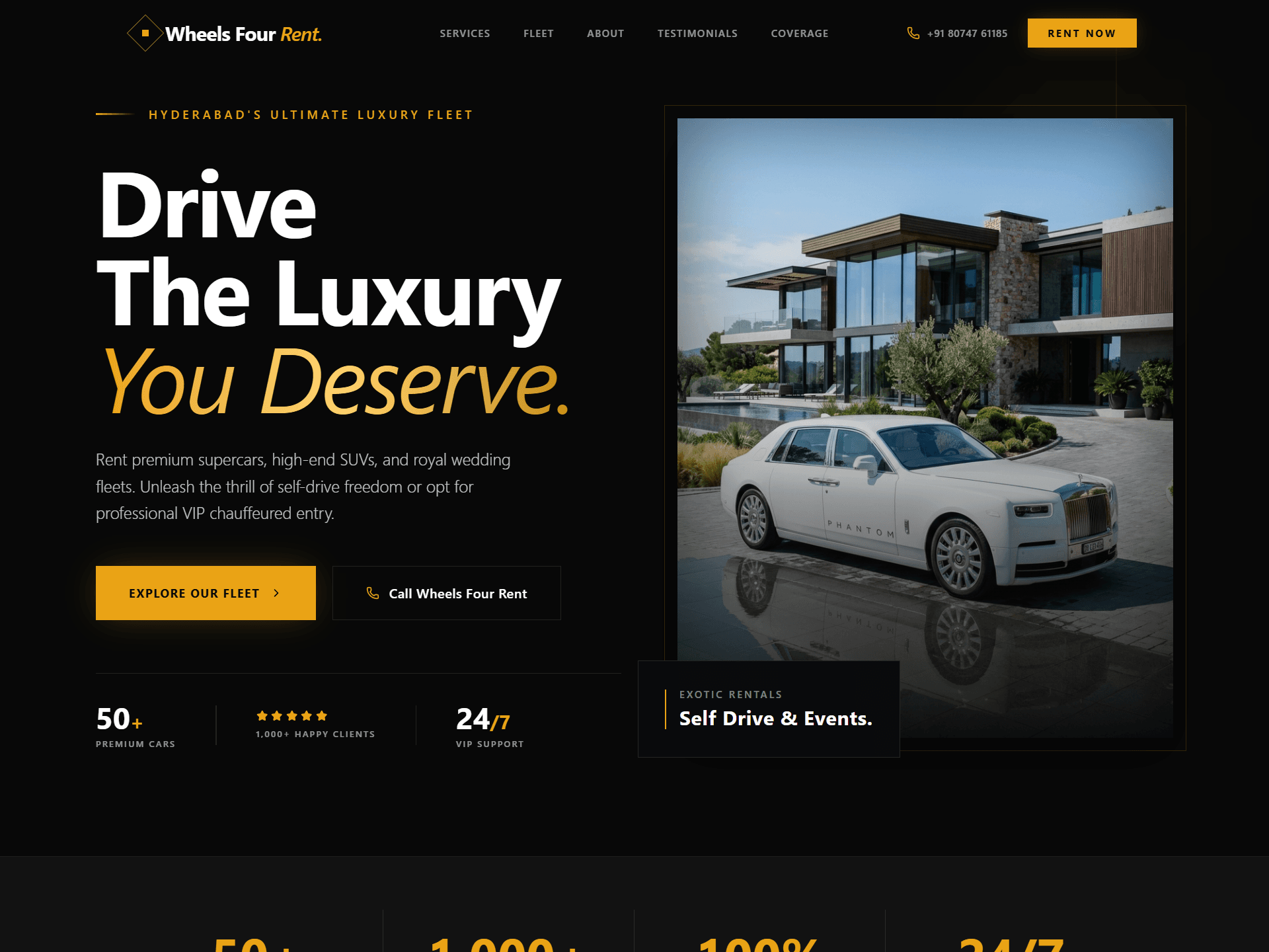 Luxury Car Rental & Chauffeur Service Website