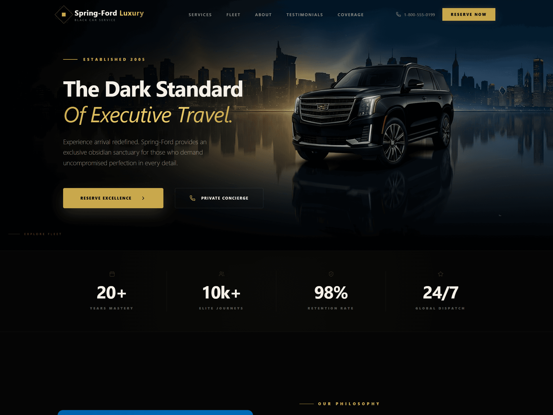 Executive Chauffeur & Luxury Transportation Website